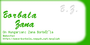 borbala zana business card